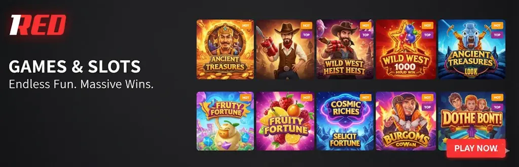 Real Money Slots and Games at Red 1 Casino