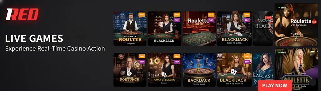 Live Dealer Games at One Red Casino