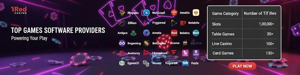 Top Software Providers at 1Red Casino