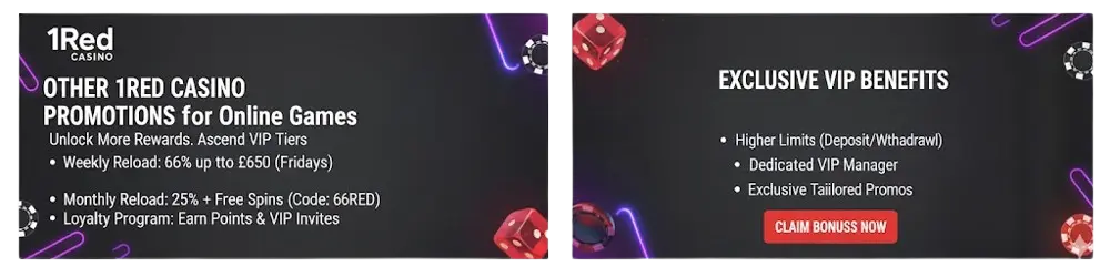 Other Promotions at 1Red Casino